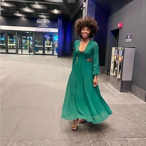 Women’s Long sleeve cutout maxi dress